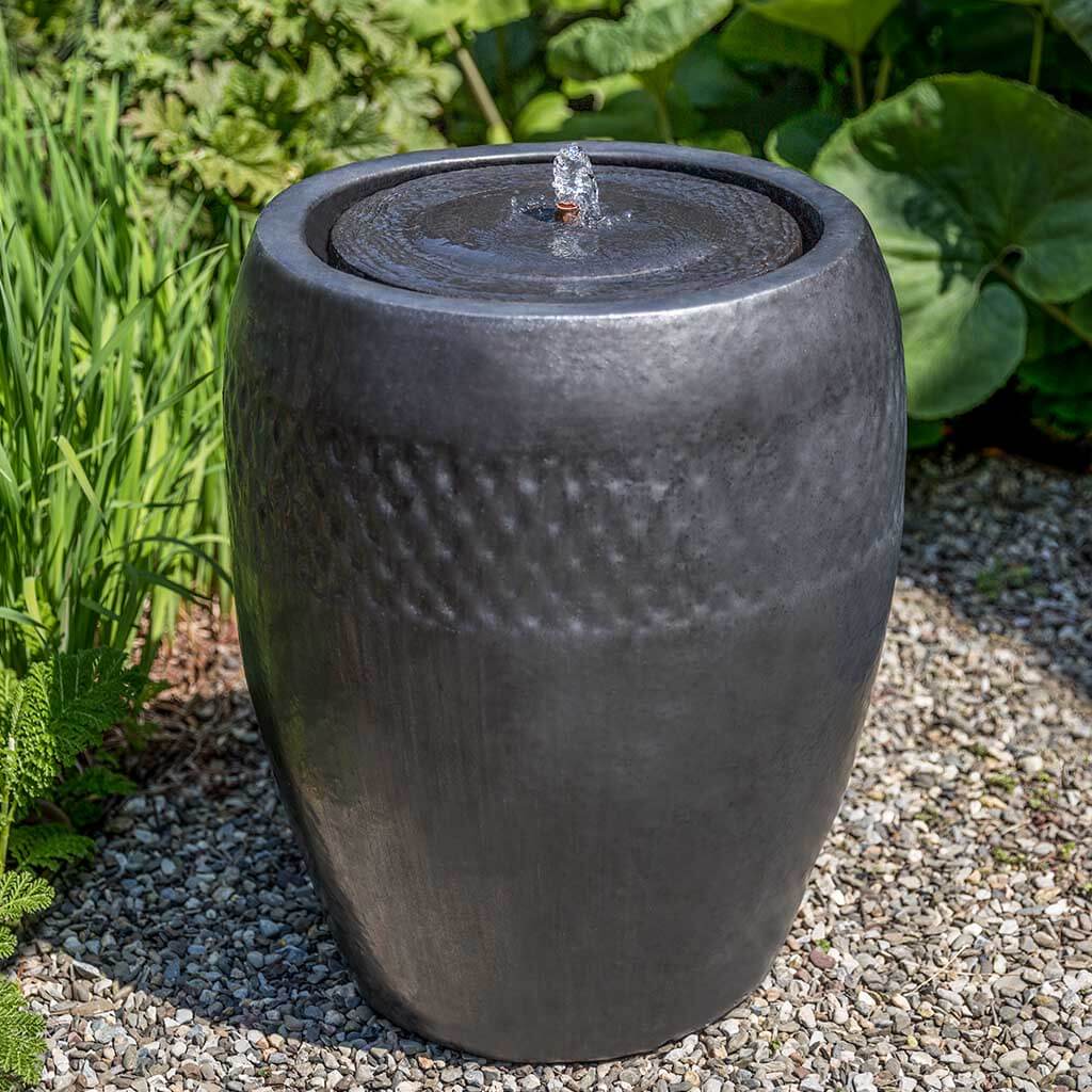 Malmo Fountain, Tall (terracotta In Graphite)