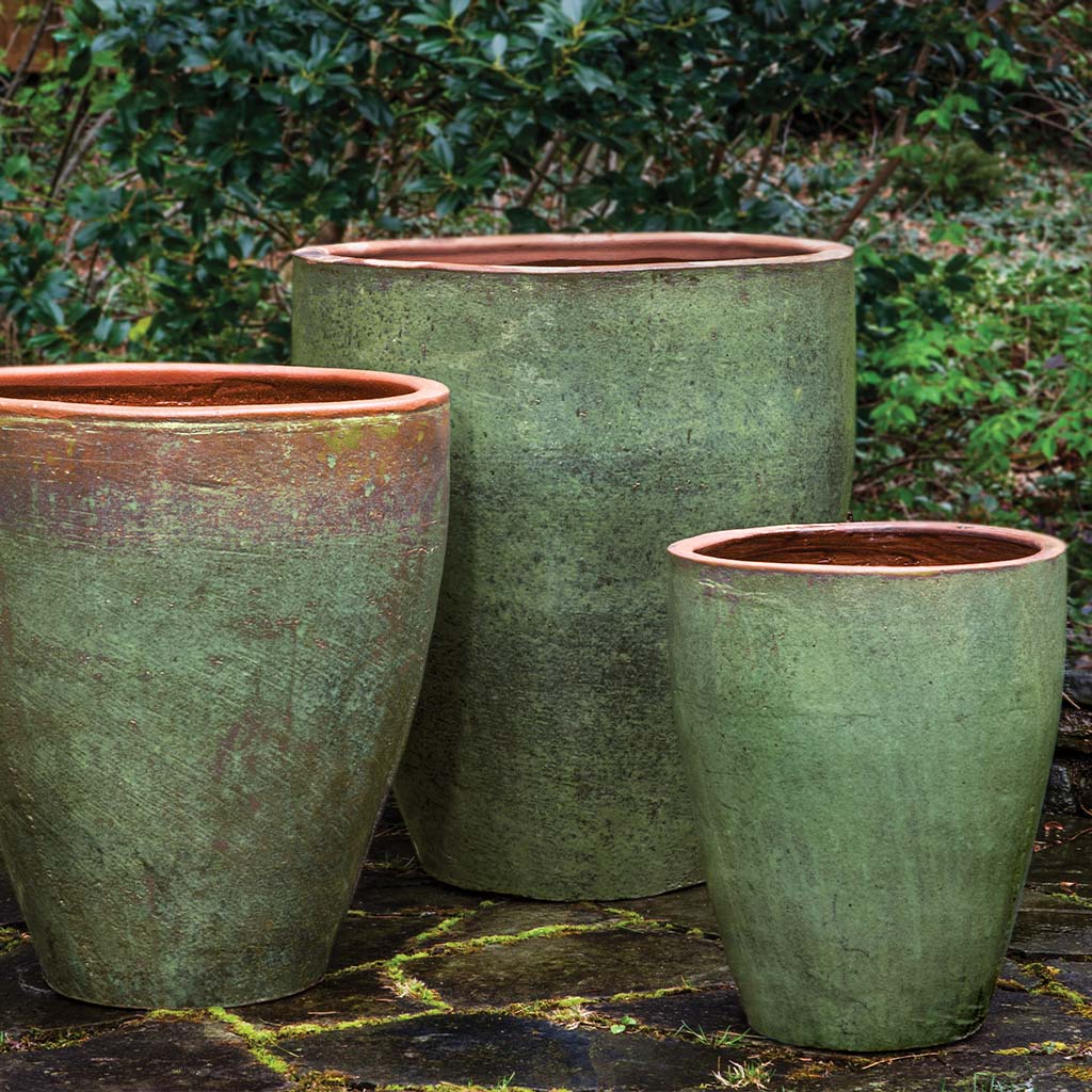 Tharabar Planter (terracotta In Rustic Green)