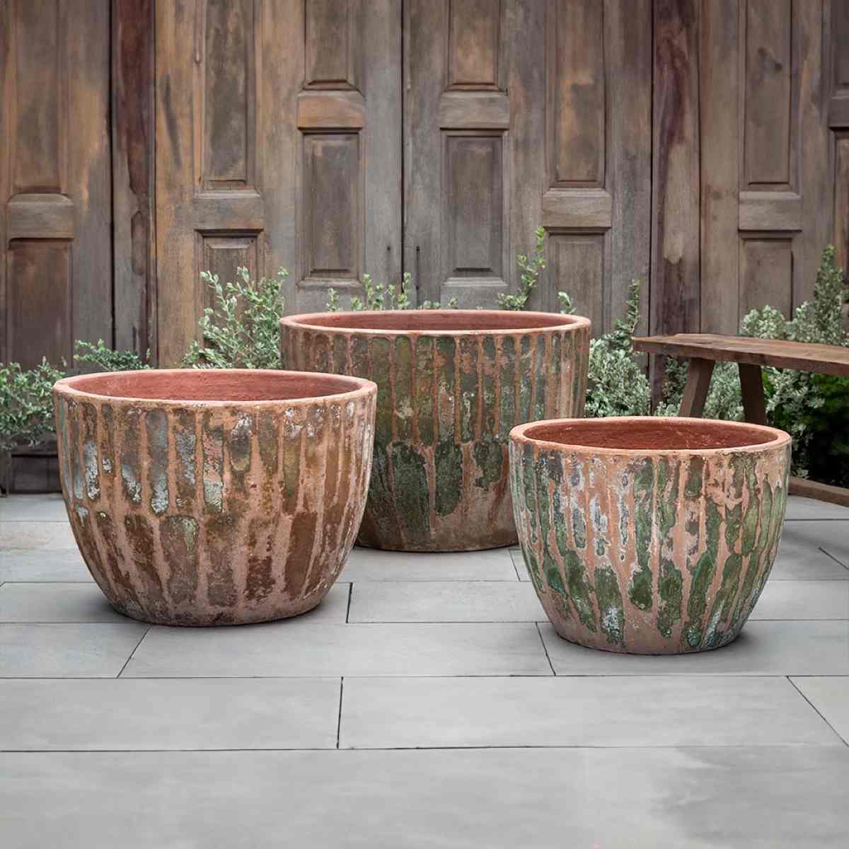 5004 25503 Velia Planter Pacifica Glazed Vicolo Mattone