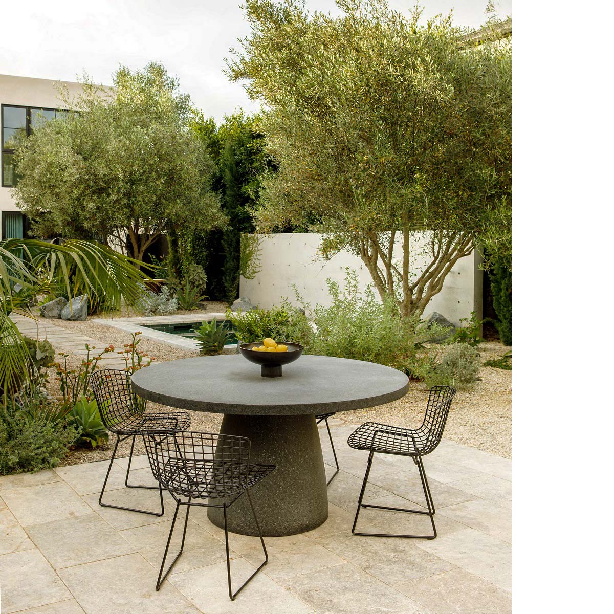 60in Hive Dining Table In Coal Stone