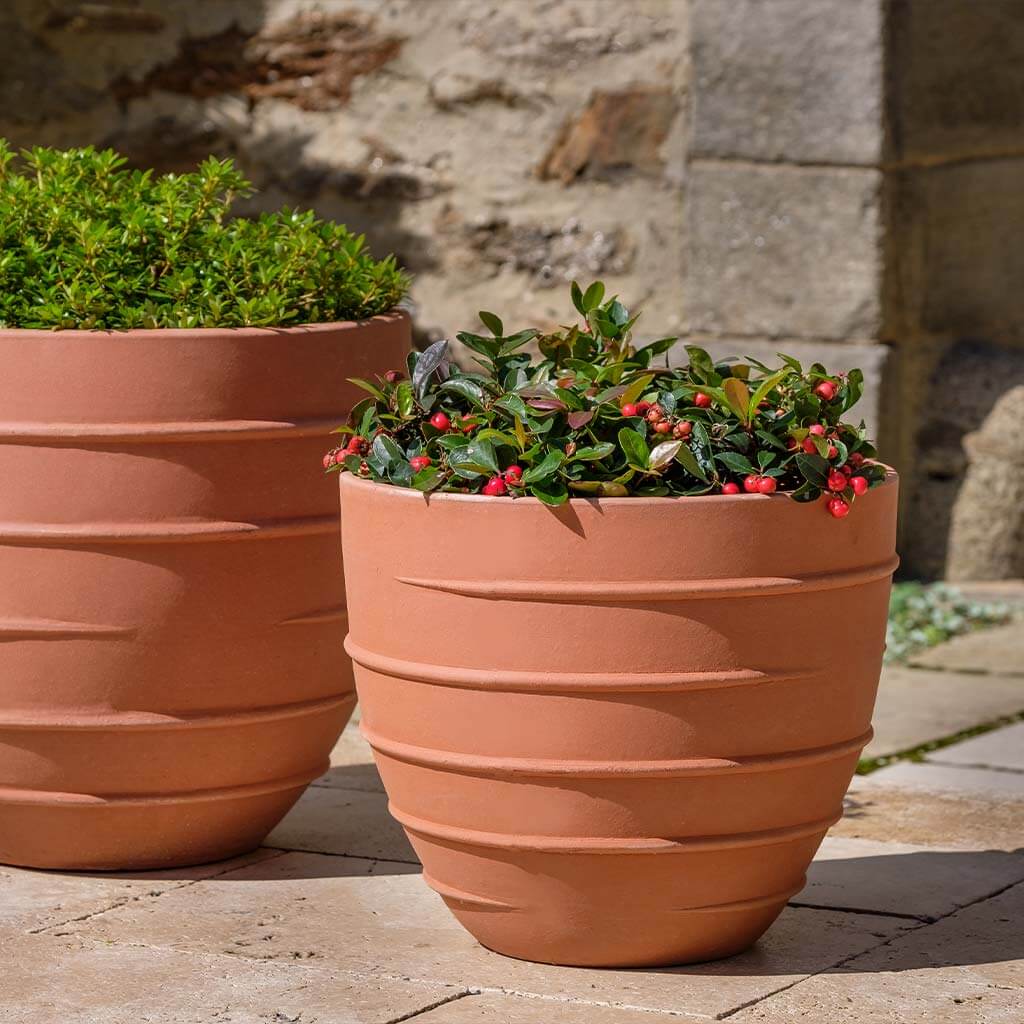 8944 8602 Logis Planter Short S2 Terra Cotta Planter Pacifica Terra Rosa