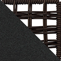 Aluminum Black, Wicker Round Amazon