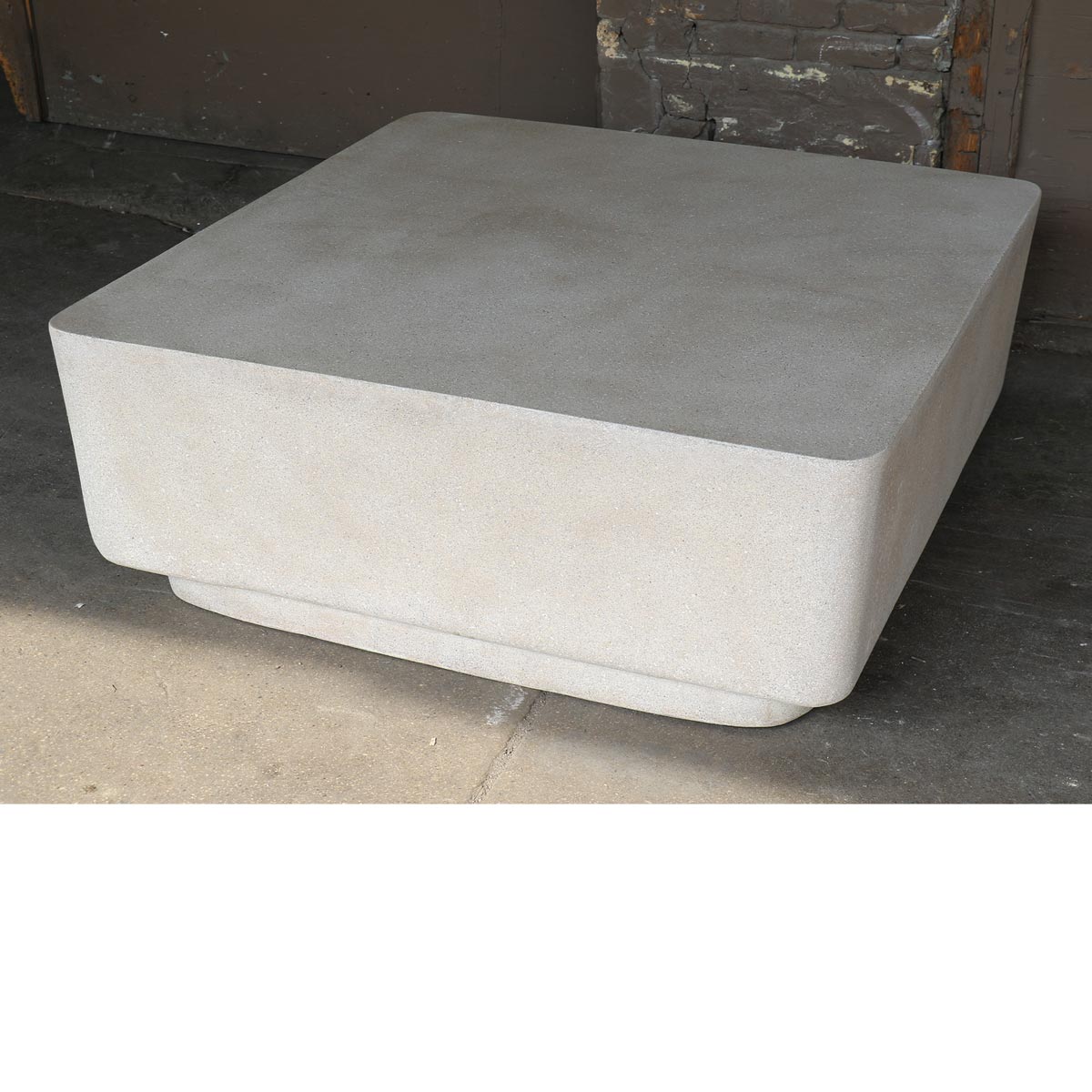 Block Cocktail Table (fiberglass Resin And Aggregate)