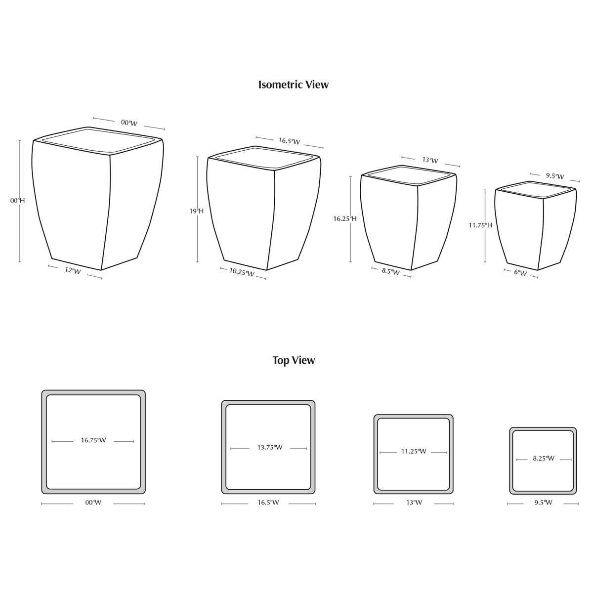Blake Planter Specifications