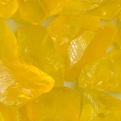 Chunky Yellow Fire Glass