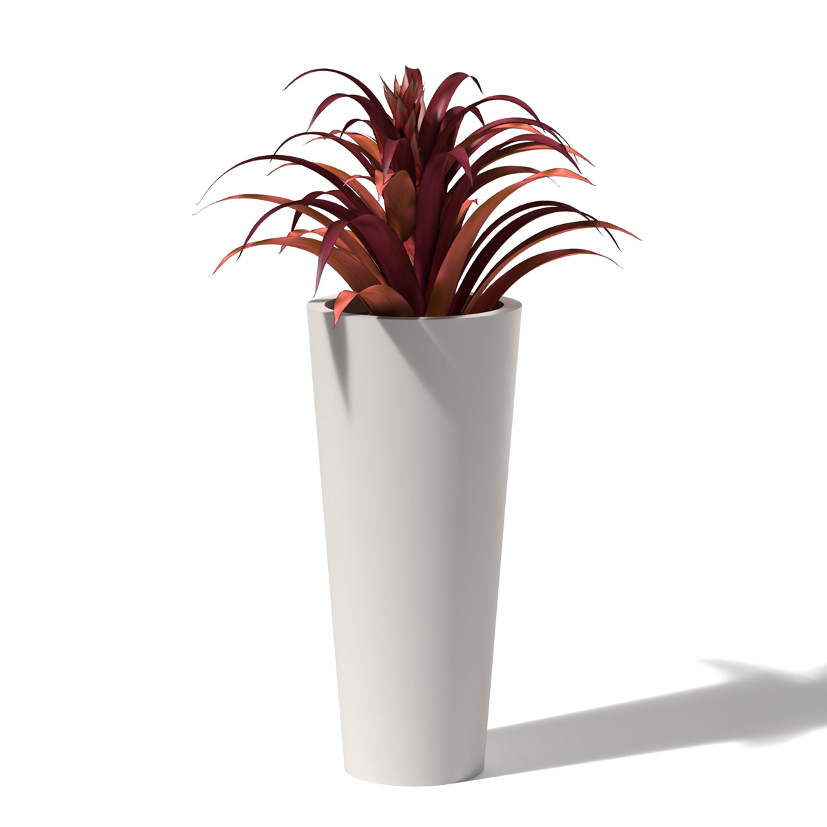 Cone Planter Planted In Material: Aluminum Finish: Linen