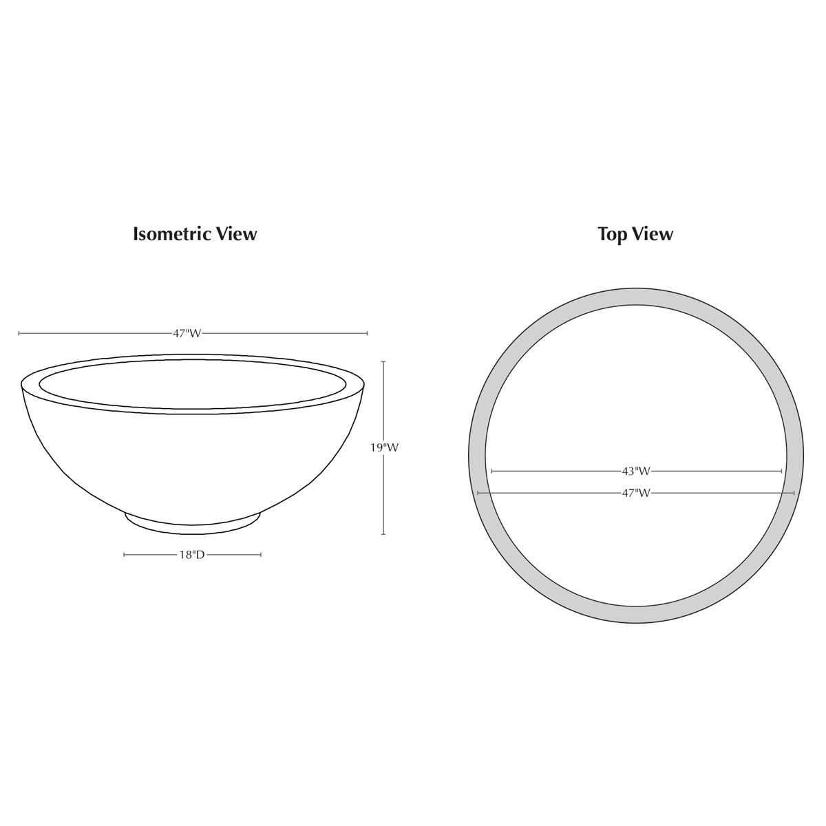 Contour Low Bowl Specifications