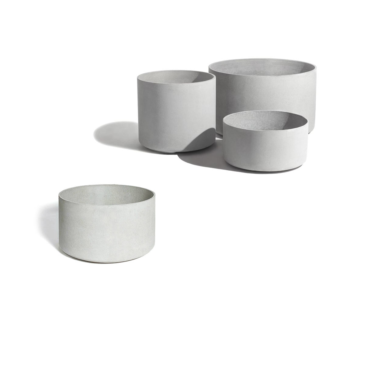 Delta Round Containers Material: Fiber Cement Finish: Gray