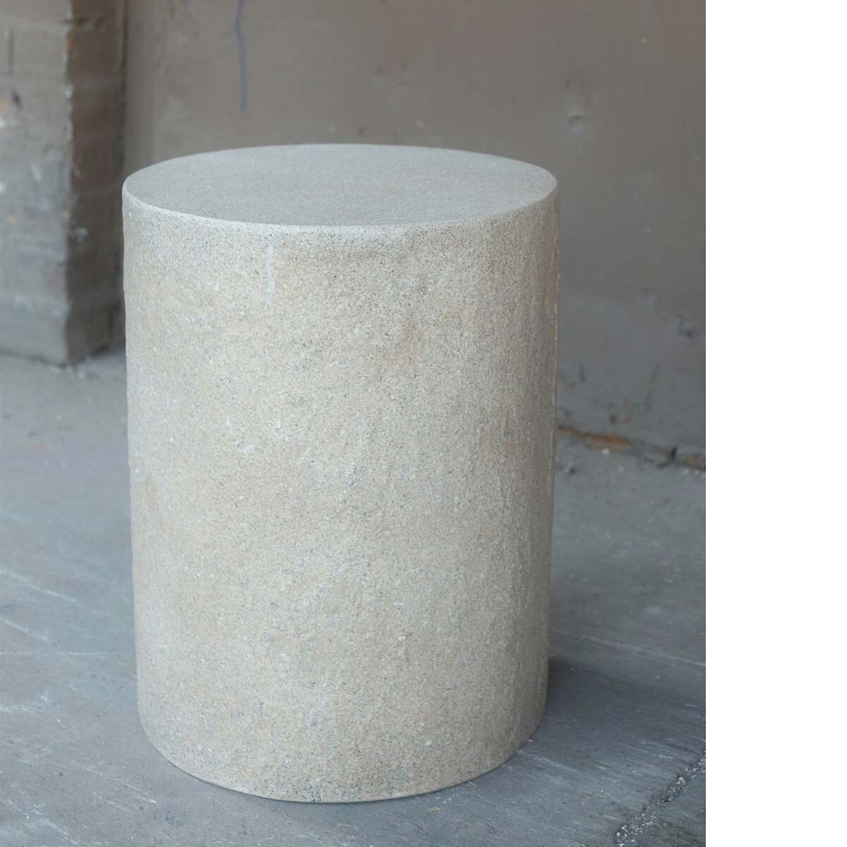 Dock Table Stool (fiberglass Resin And Aggregate In Aged Stone Finish)