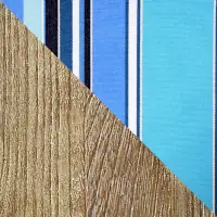 Drift Look Teak Original Finish, Cushion Sunbrella Stripes Dolce Oasis