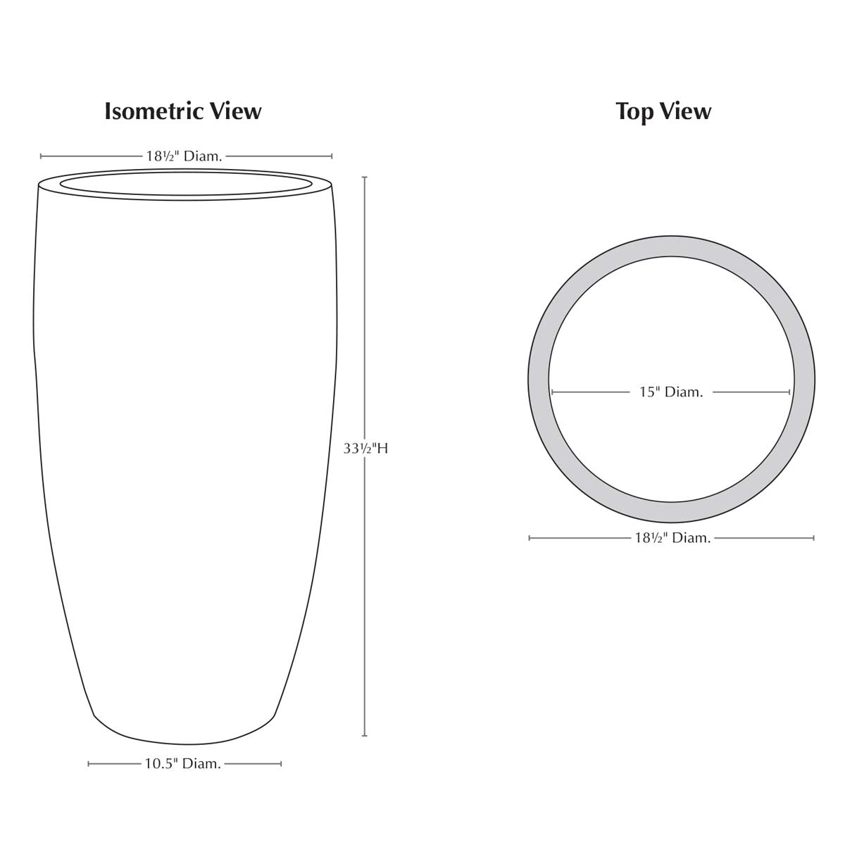 Glenmoore Planters Specifications