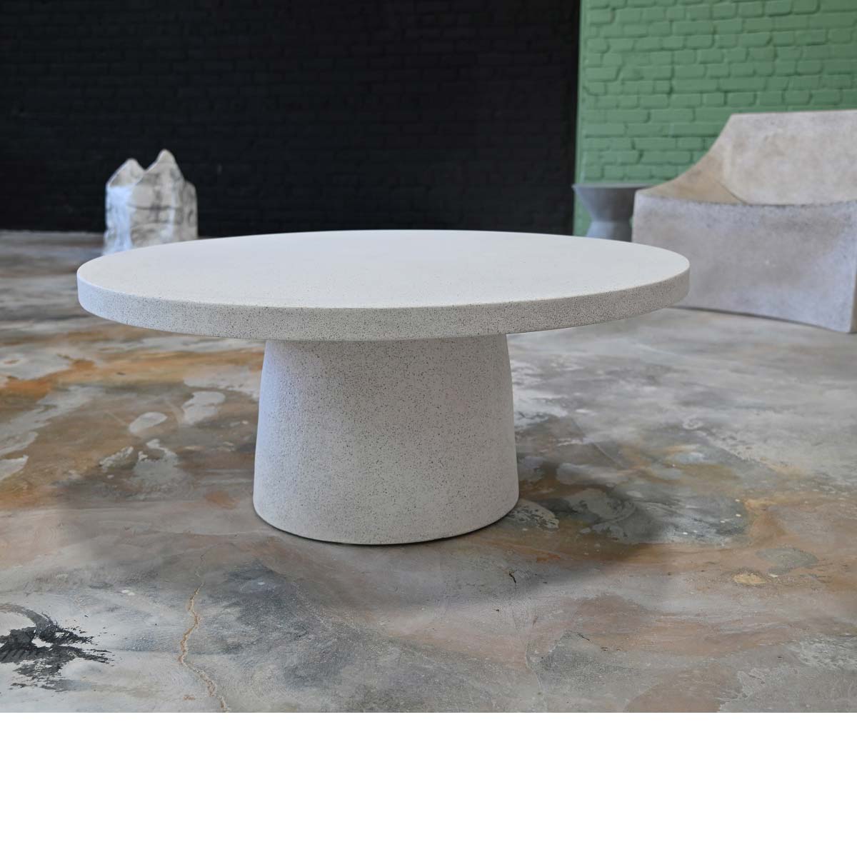 41in Hive Cocktail Table In White Stone