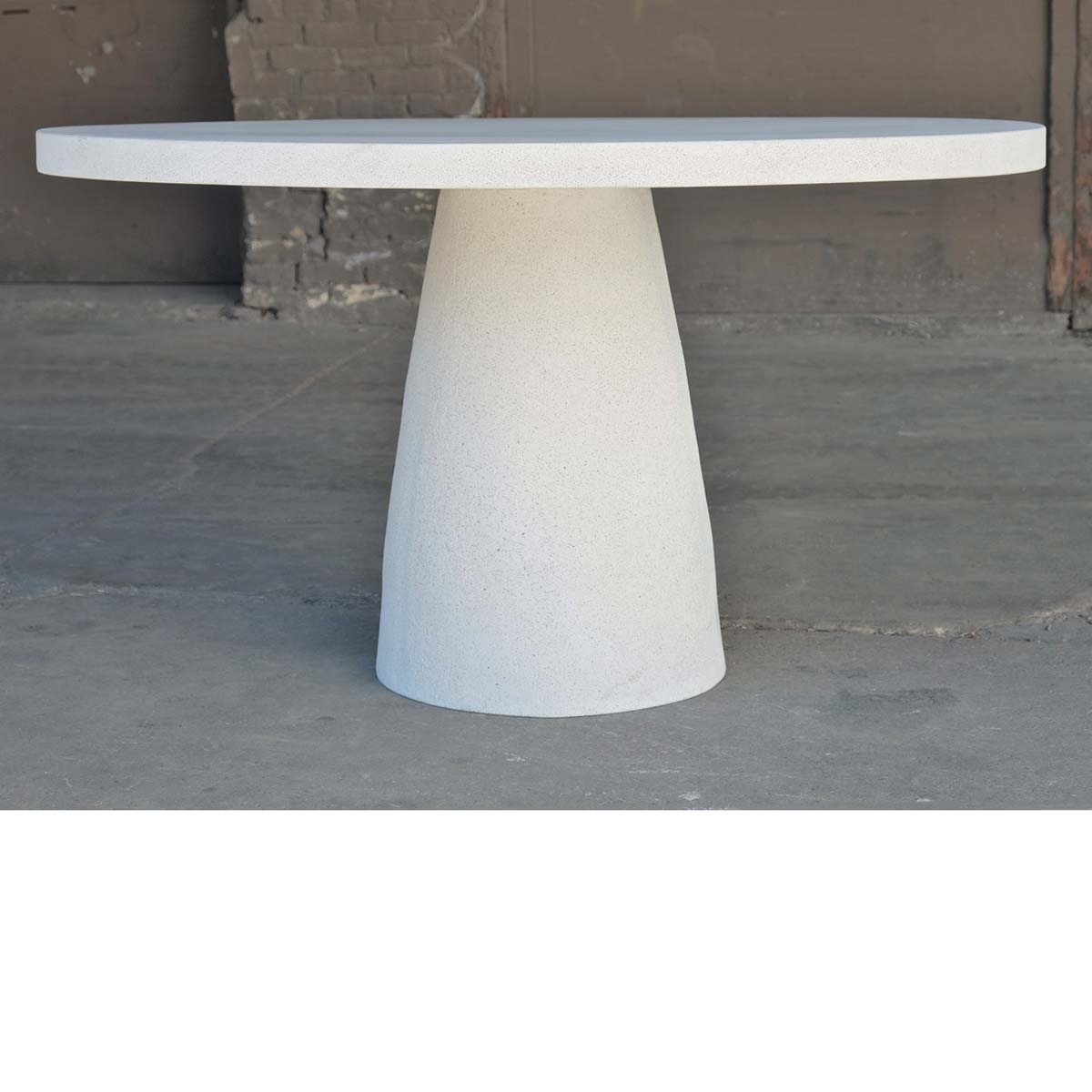 Hive Dining Table In White Stone