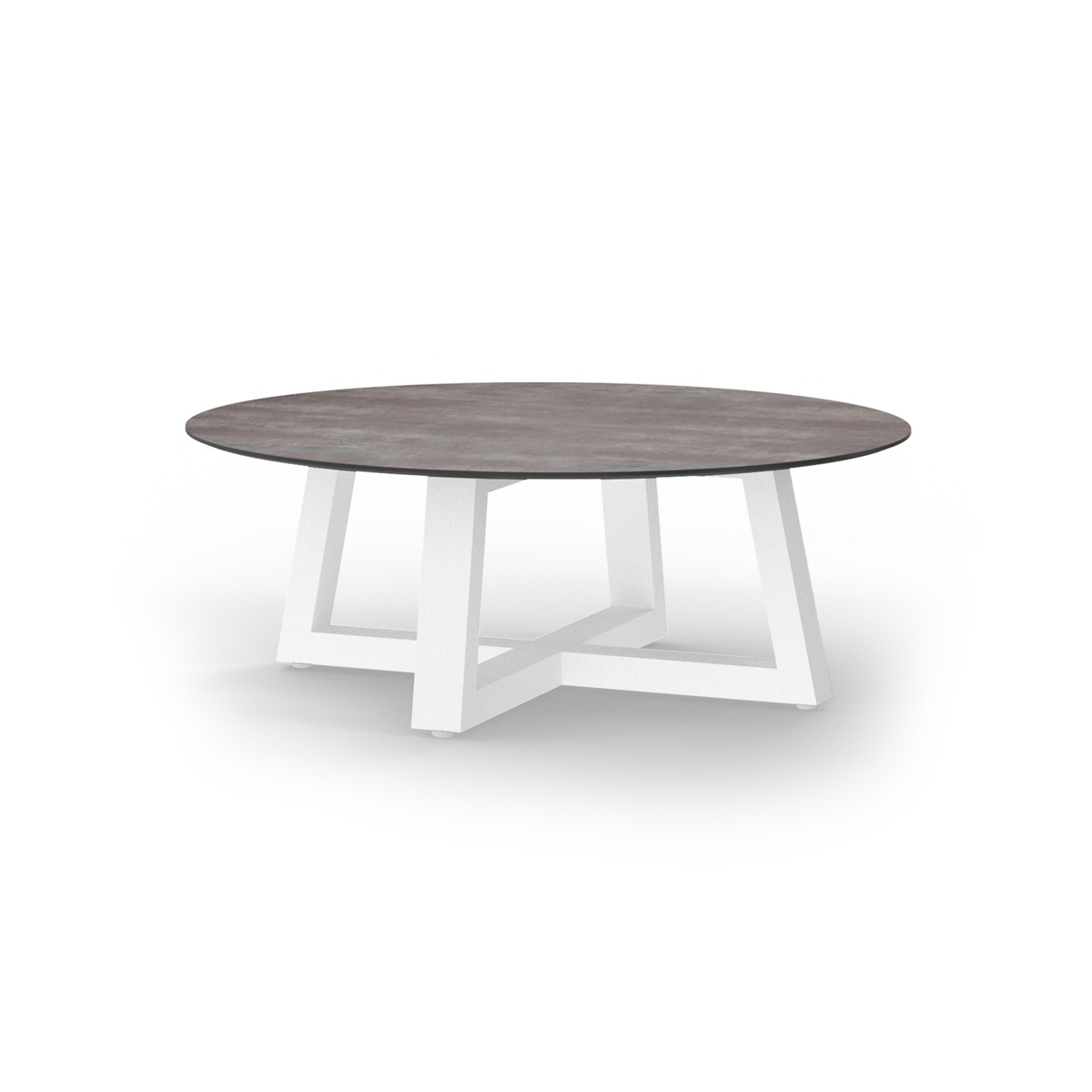 Mg5295 F03 T52 Mono Lounge Table Dia 110x40h Cm (hpl), Aluminum White, Hpl Laterite
