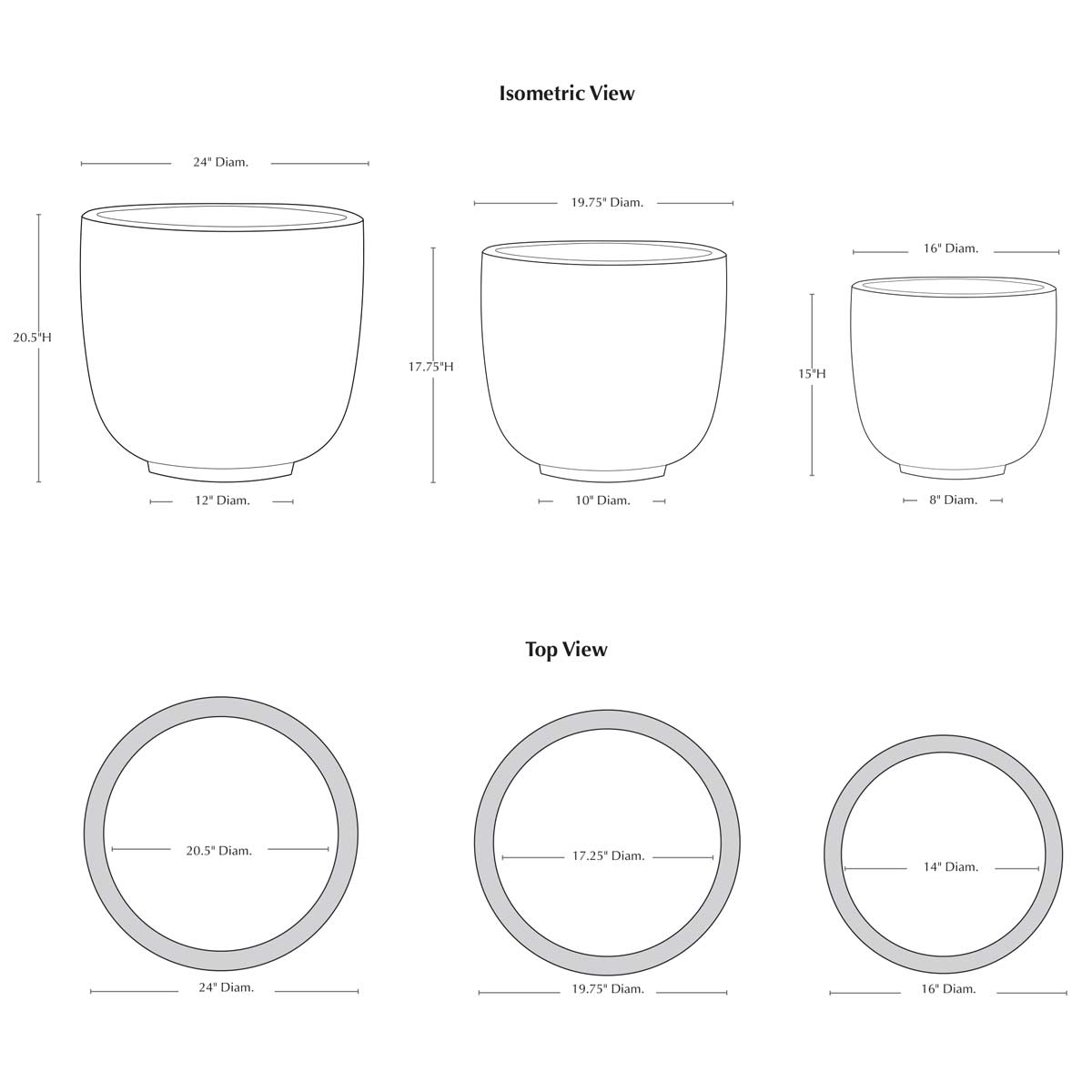 Mara Planter Specifications contemporary, terracotta, terra cotta, garden, planter