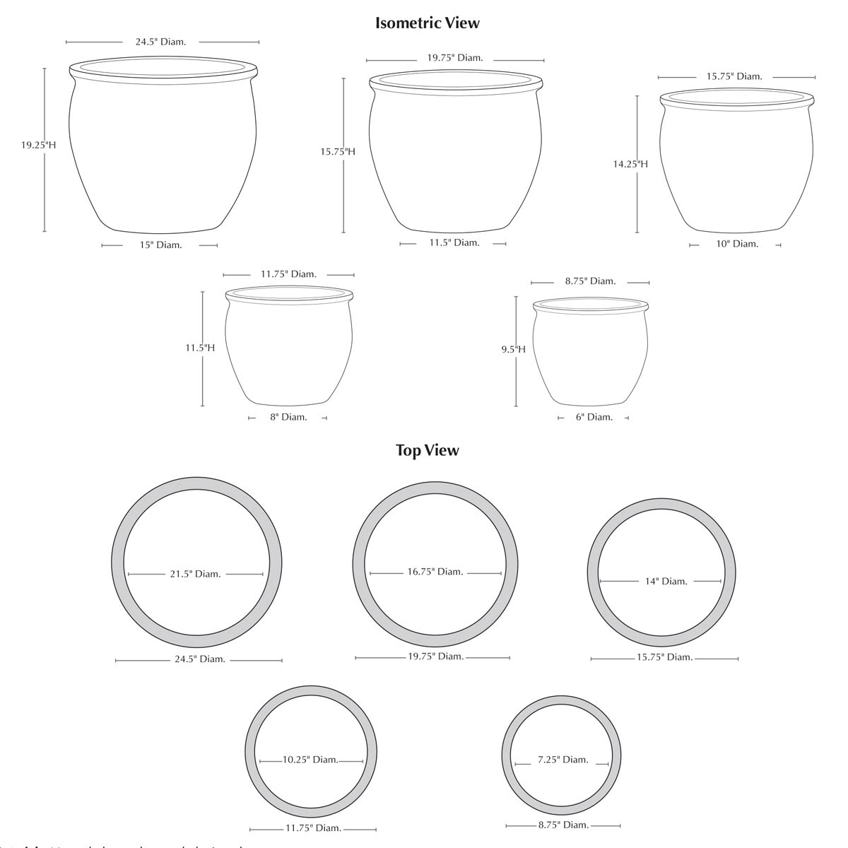 Mirador Planter Specifications