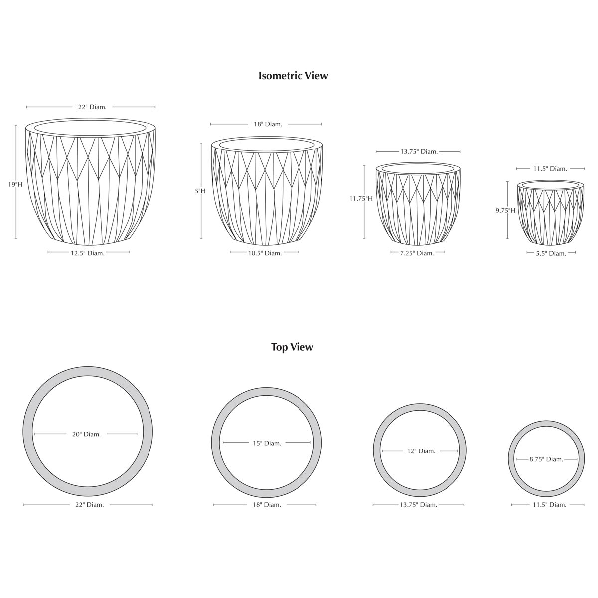 Navigli Planter Specifications