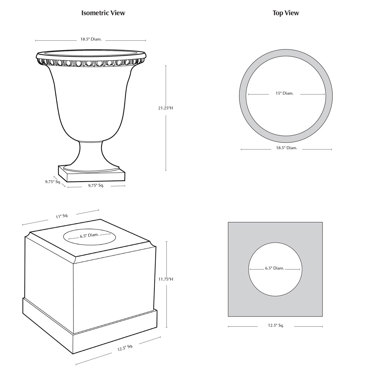 Ppd 467 Williamsburg Egg Dart Urn Classic Pedestal Specifications
