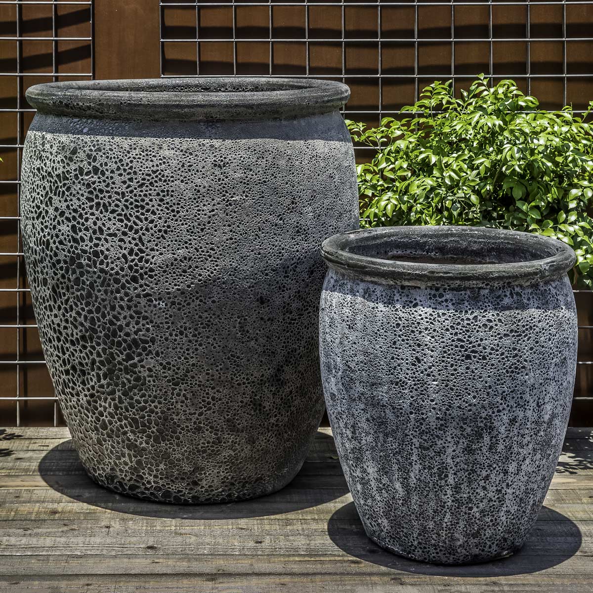Paraiso Planters (terracotta In Fossil Grey Finish)