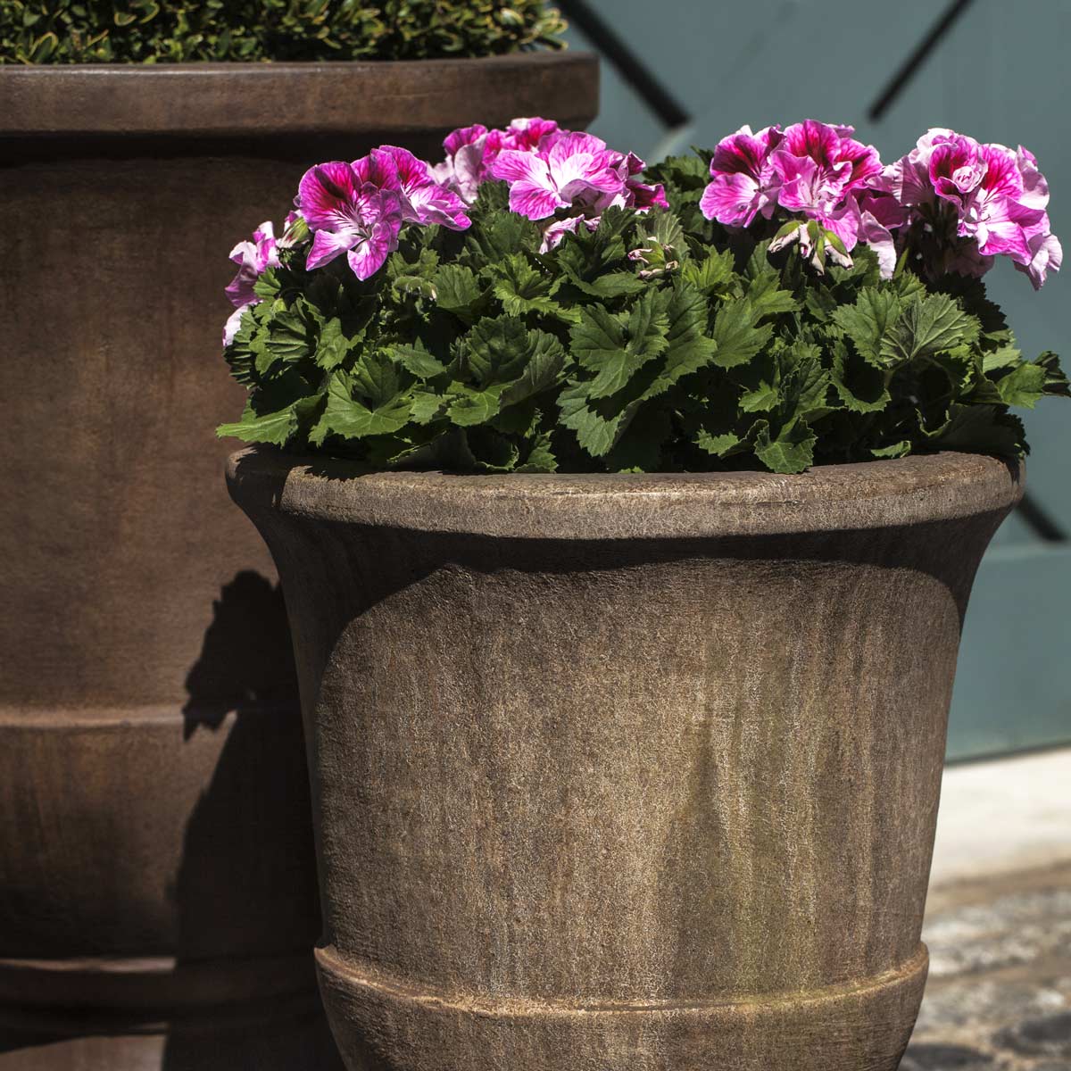 Small Pascal Urn Detail (cast Stone In Aged Limestone Finish)