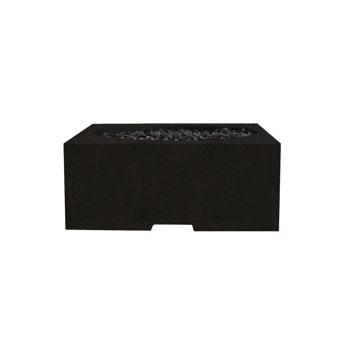 Piazza Fire Table (glass Fiber Reinforced Cement In Ebony)