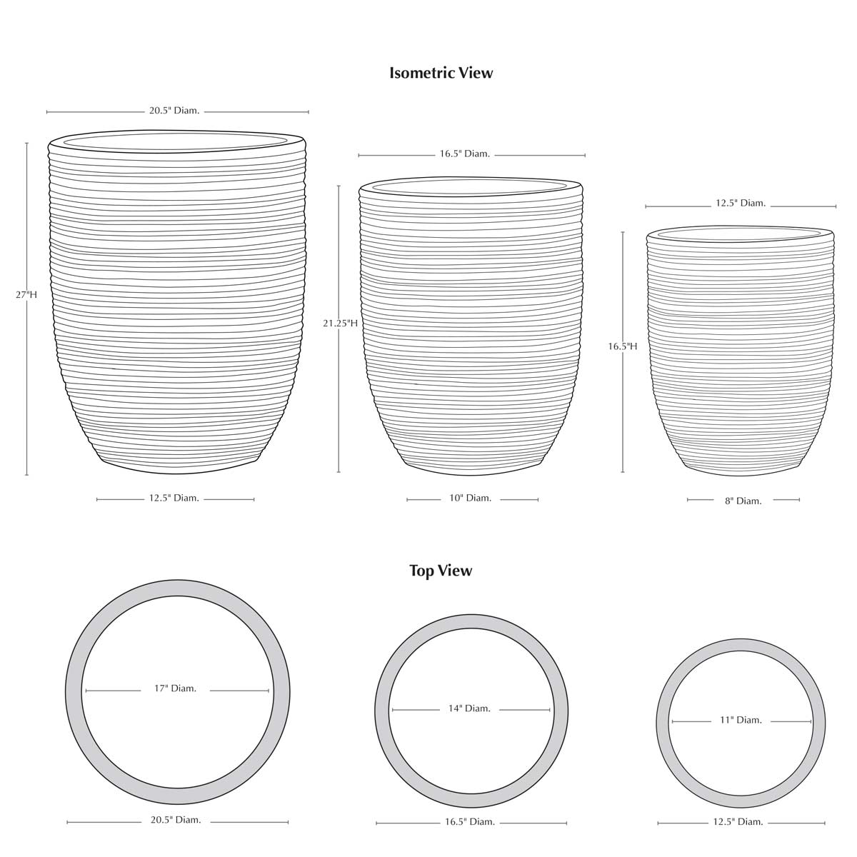 Riga Planters Specifications