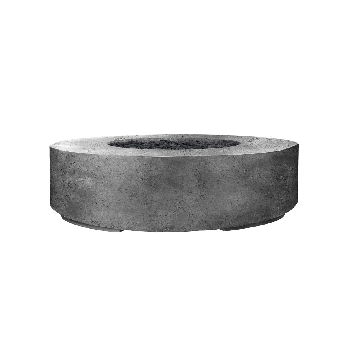 Rotondo 80 Fire Bowl (glass Fiber Reinforced Cement In Pewter)