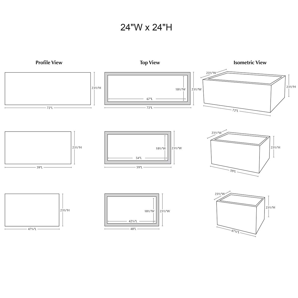 Sandal Planters 24"h Specifications