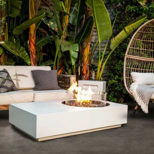 Tequila 50 Fire Table displayed in an outdoor lounge setting