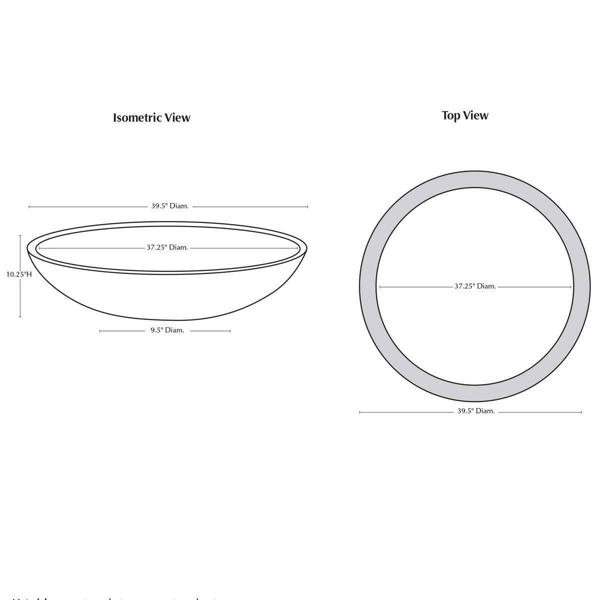 Textured Zen Bowl Specifications