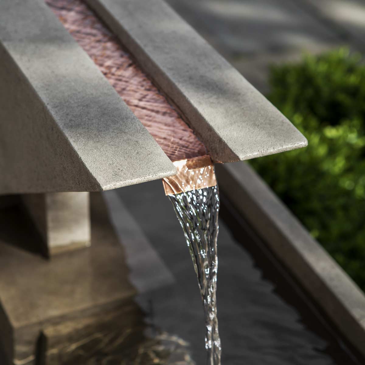 Triad Fountain Detail (cast Stone In Greystone Finish)