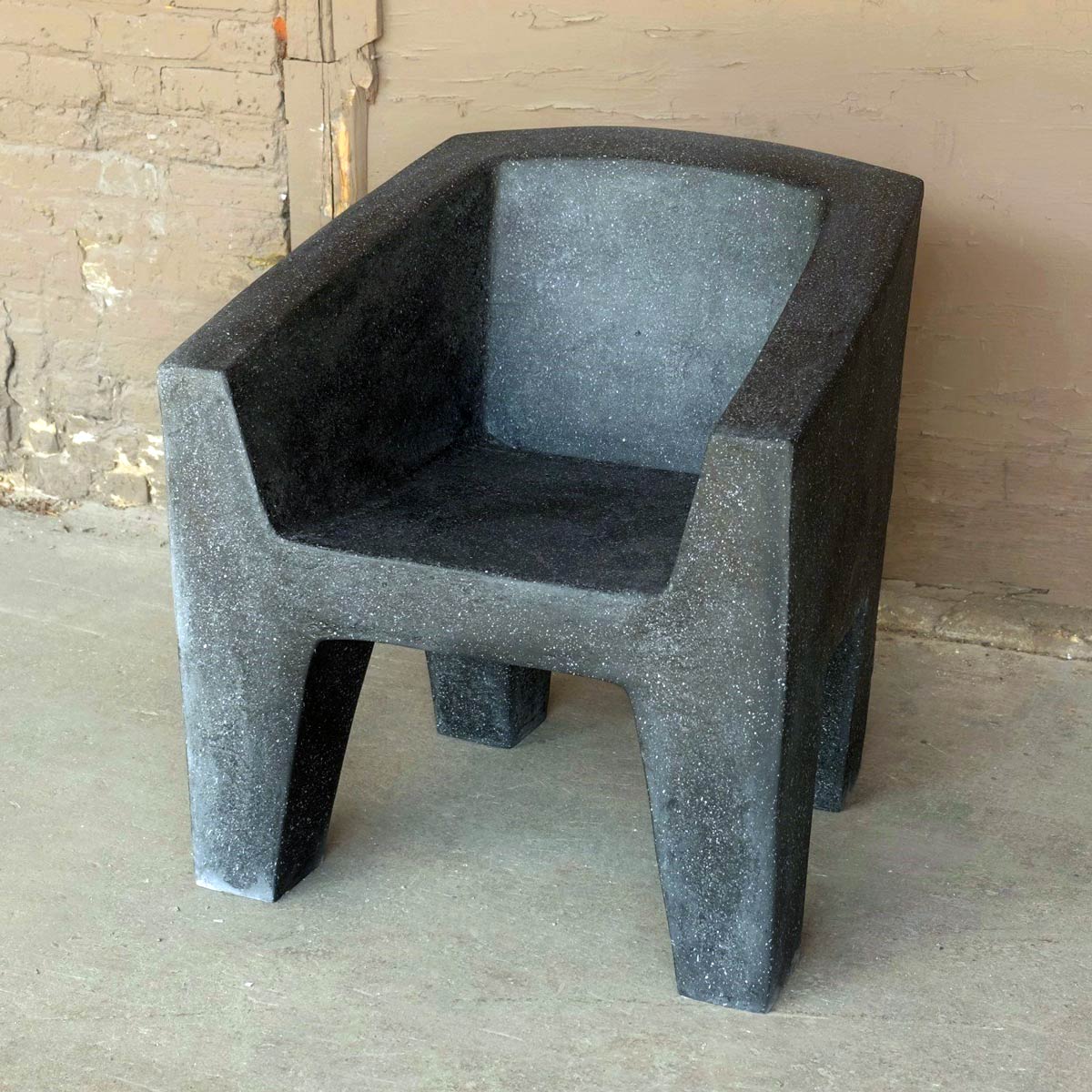 Van Eyke Chair (fiber Resin And Aggregate In Coal Stone)
