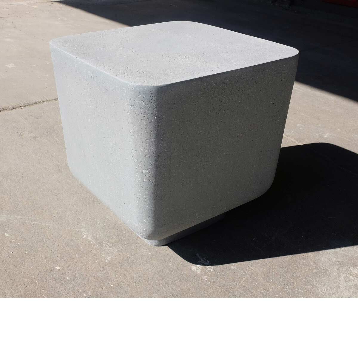 Block Stool (fiberglass Resin And Aggregate In Key Stone Finish)