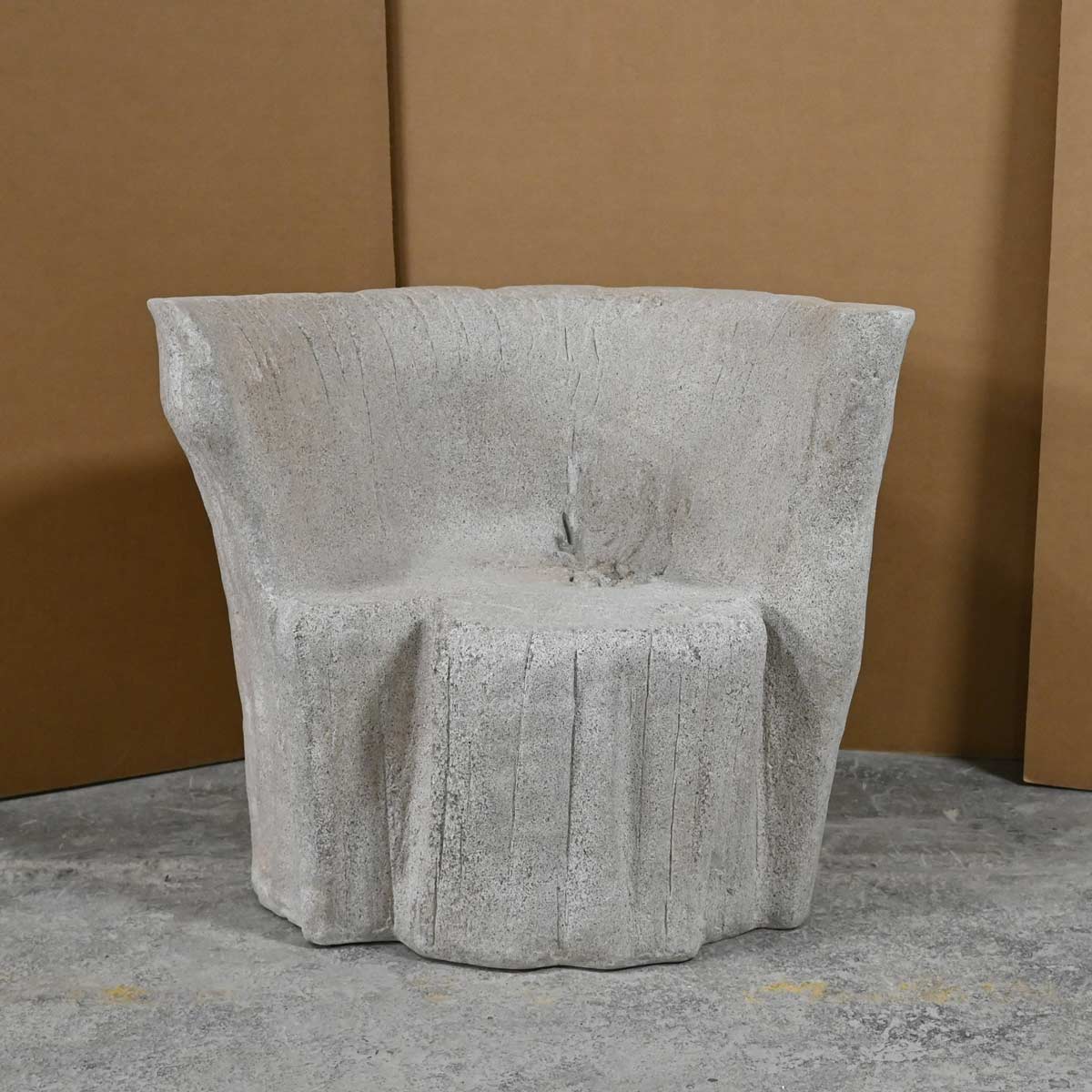 Acacia Chair (fiberglass Resin And Aggregate In Aged Stone)