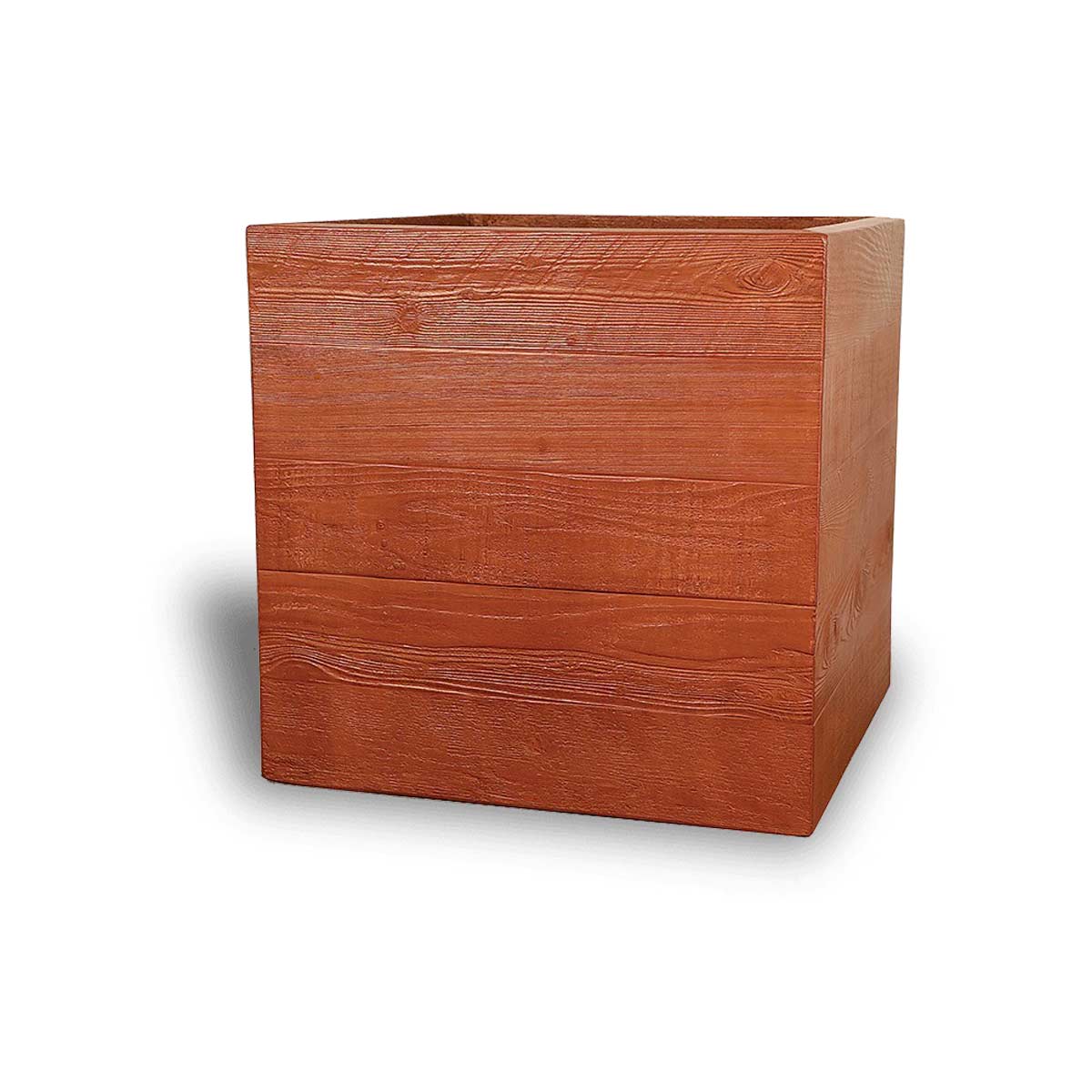 Aspen Square Planter (glass Fiber Reinforced Concrete In Deep Amber Perma Spec Finish)