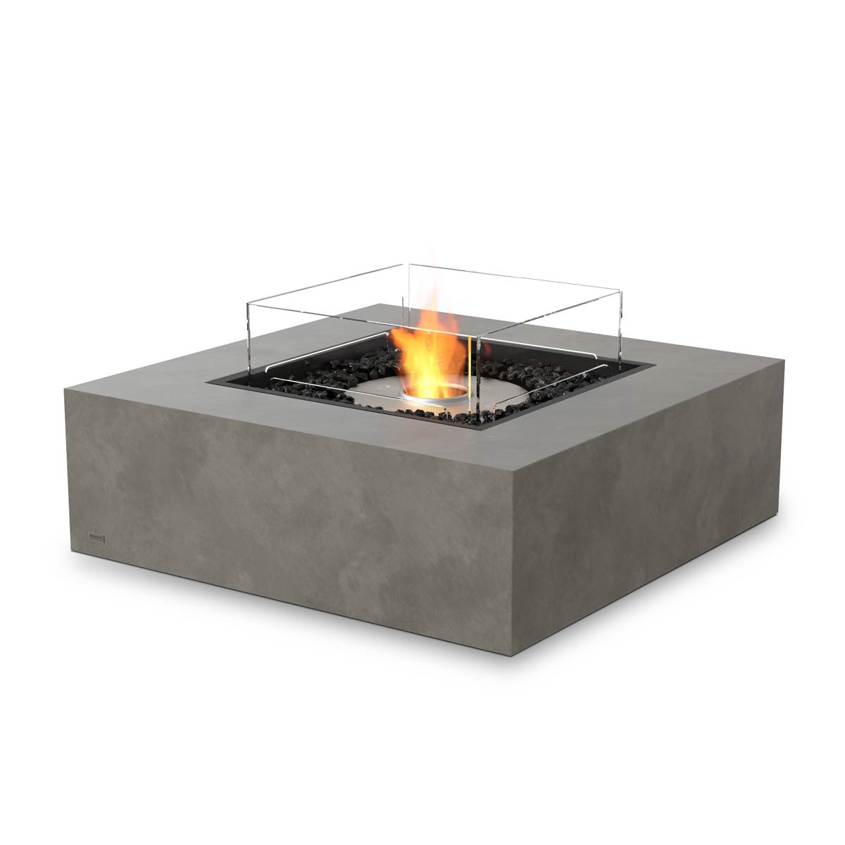 Base 40 Fire Pit Table (concrete In Natural, Ethanol Burner In Stainless)