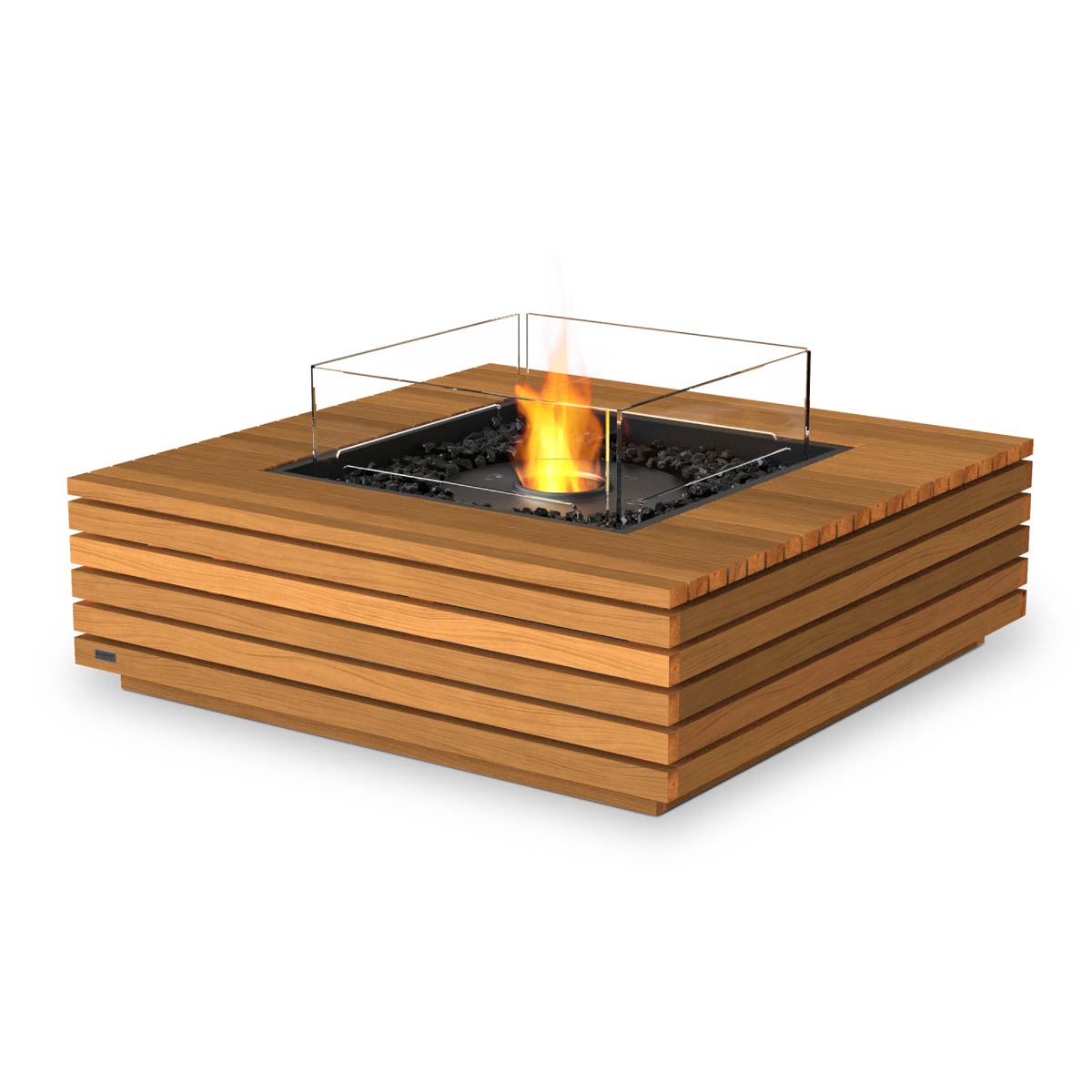 Base 40 Fire Pit Table (teak, Ethanol Burner In Black)