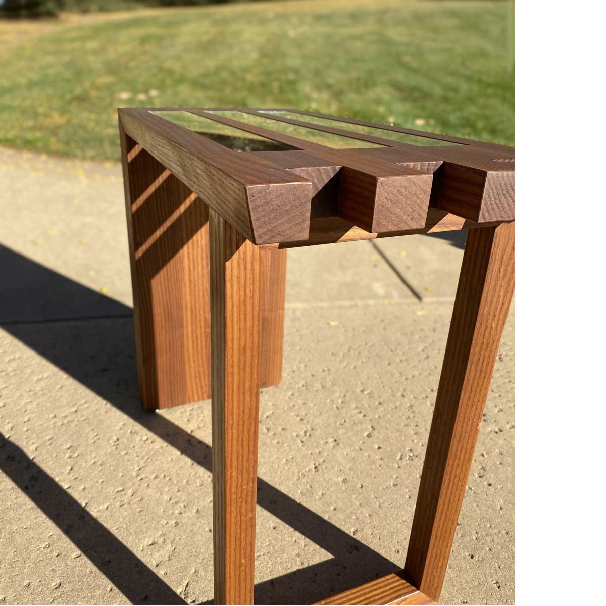 Canti Side Table Ash Medium Thermal Wood Oil Finish