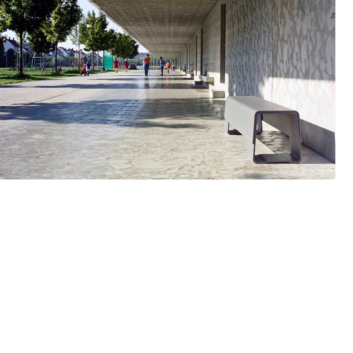 Die Bank Bench (fiber Cement In Gray Finish)