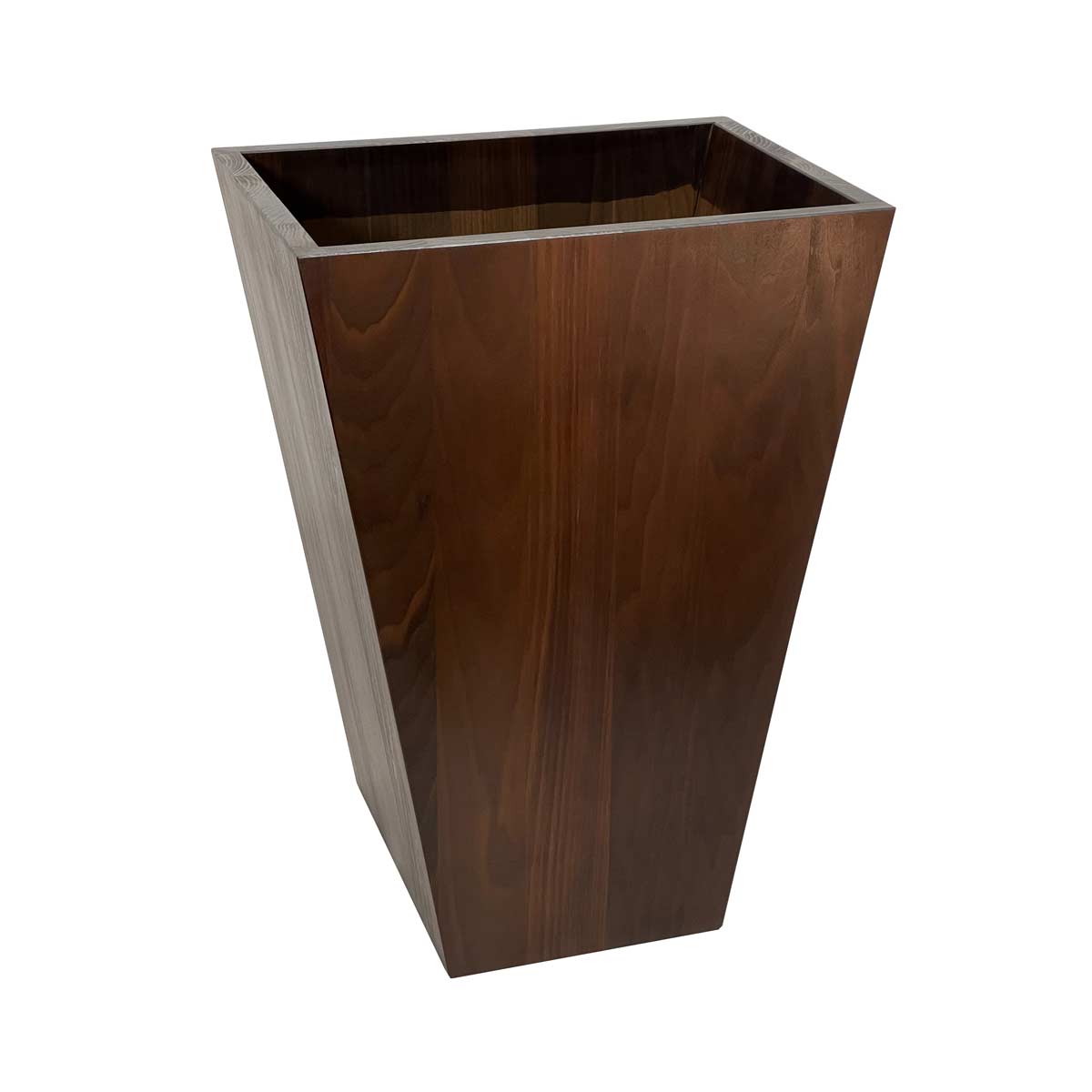 Dovetail Planter 24in Poplar Dark Bake Thermal Wood Oil Finish