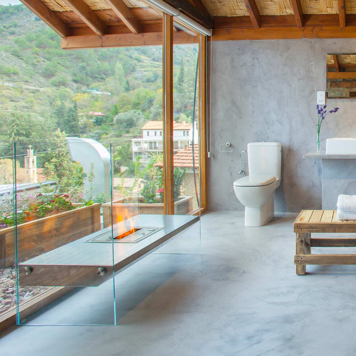 Igloo Designer Fireplace Commercial Hotel Application