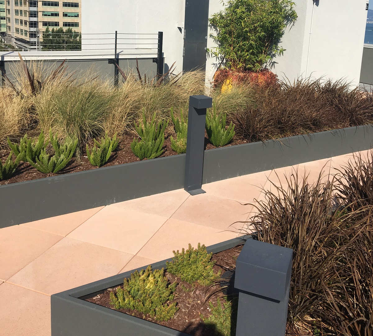 Charcoal Gray Aluminum Rooftop Planter