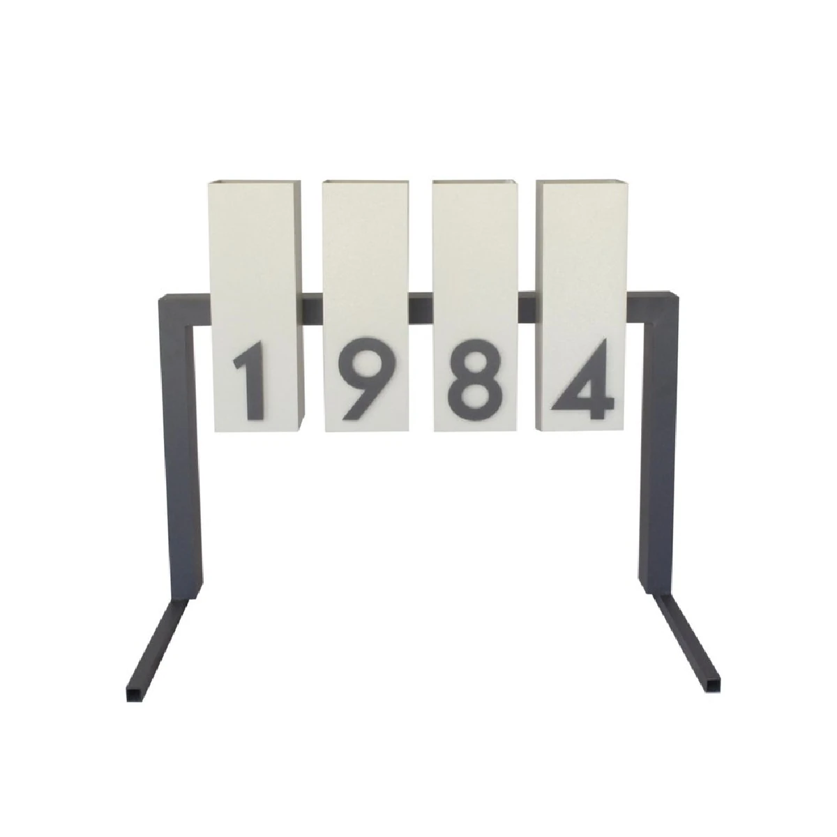 Lantern Address Sign 1 pebble metal address sign aluminum steel numbers