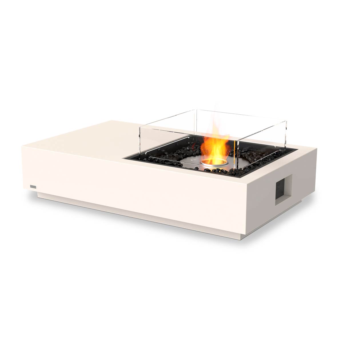 Manhattan 50 Fire Pit Table Bone Ethanol Burner Ss