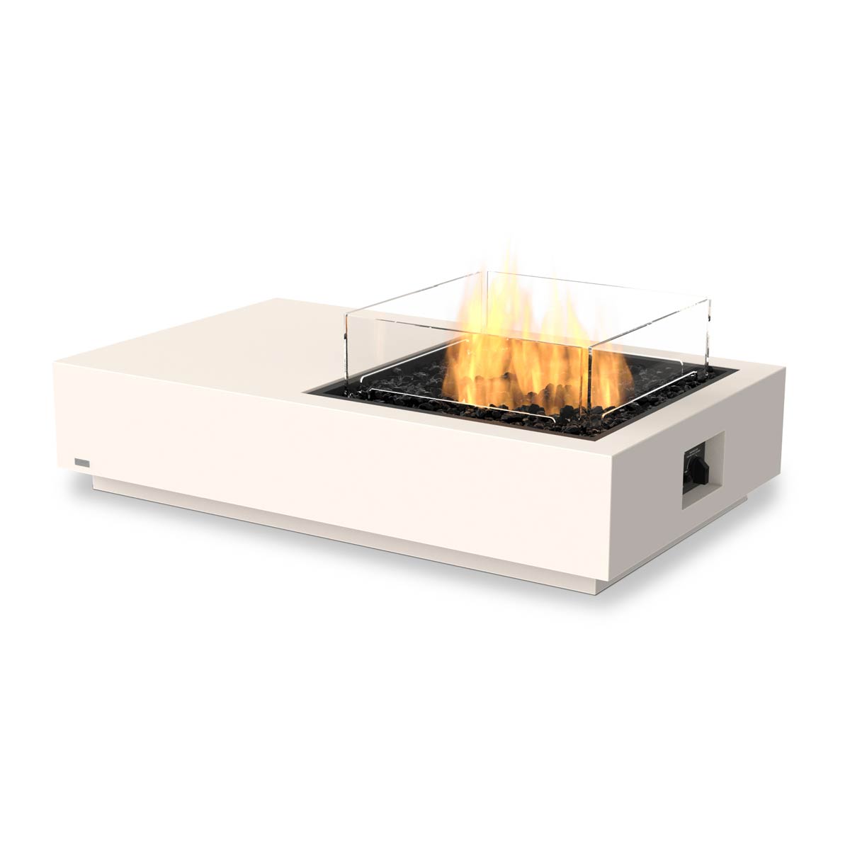 Manhattan 50 Fire Pit Table Bone Gas Burner