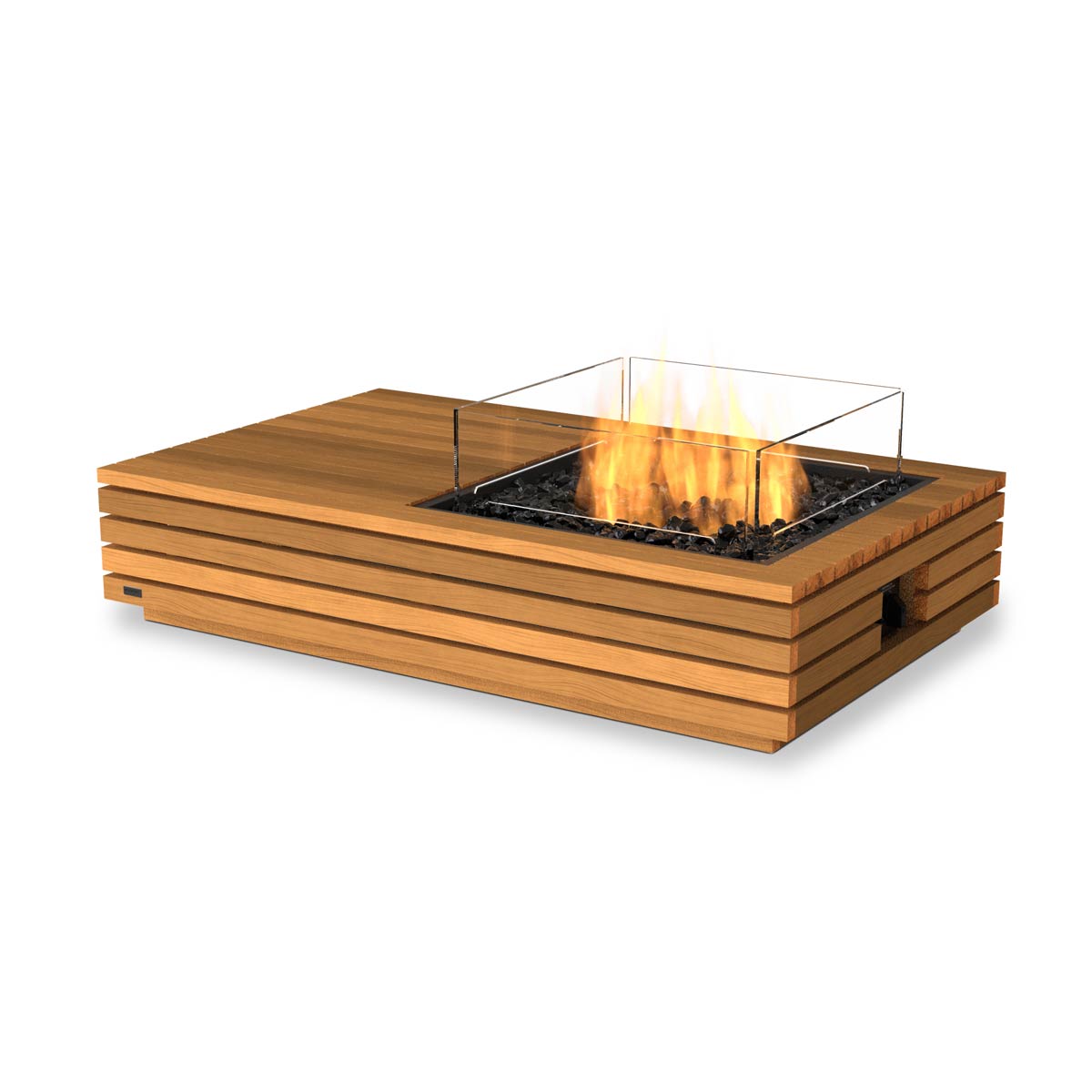 Manhattan 50 Fire Pit Table Teak Gas Burner