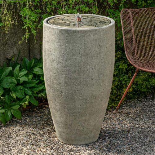 Manzanita Hydrangea Fountain FT-445 (Cast Stone in Greystone)