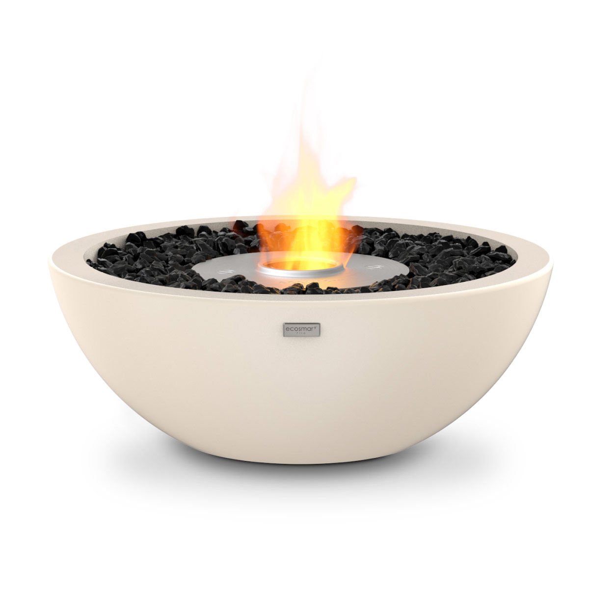 Mix 600 Fire Pit Bowl In Bone, Stainless Steel Burner