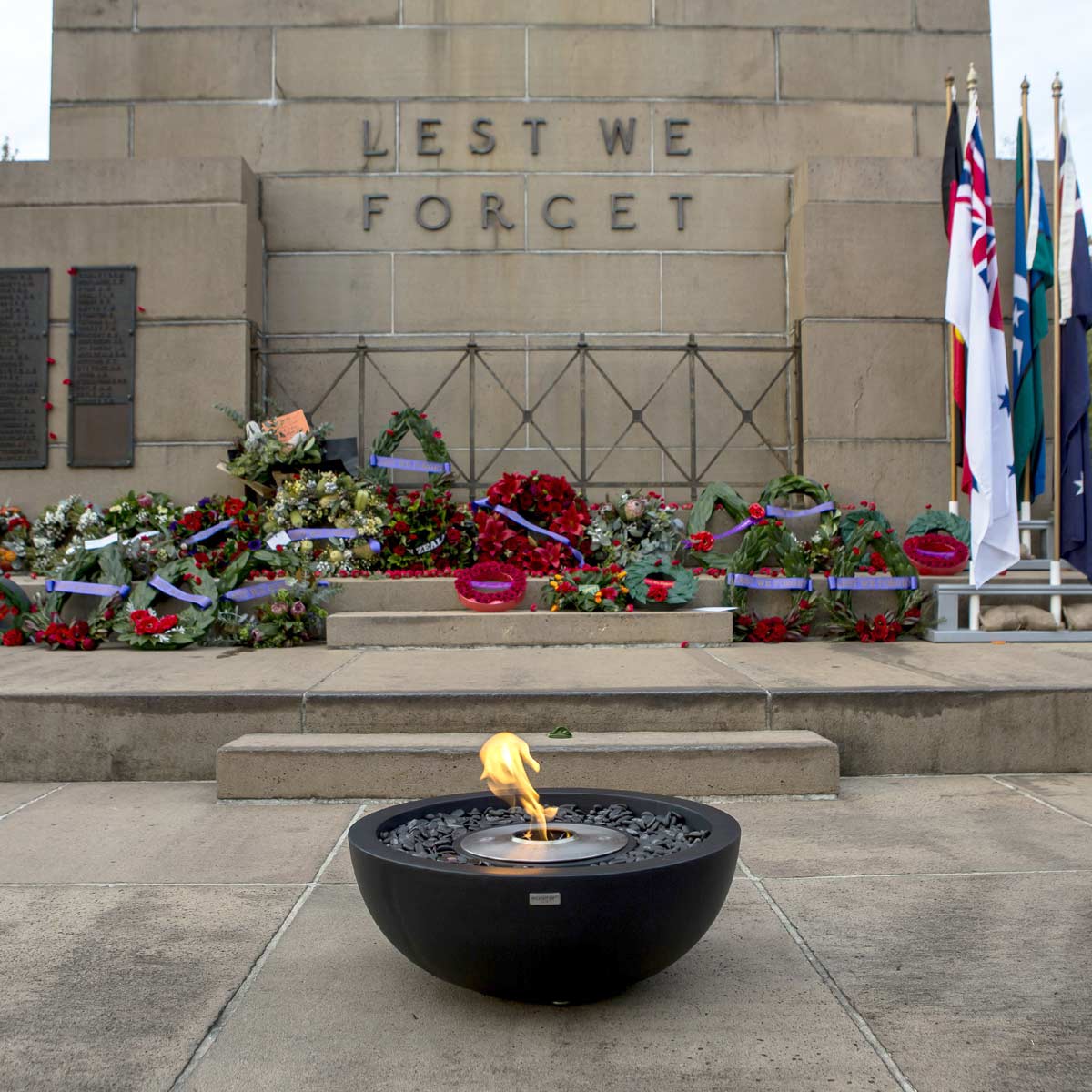 Mix 600 Fire Pit Bowl In Graphite, Stainless Steel Burner