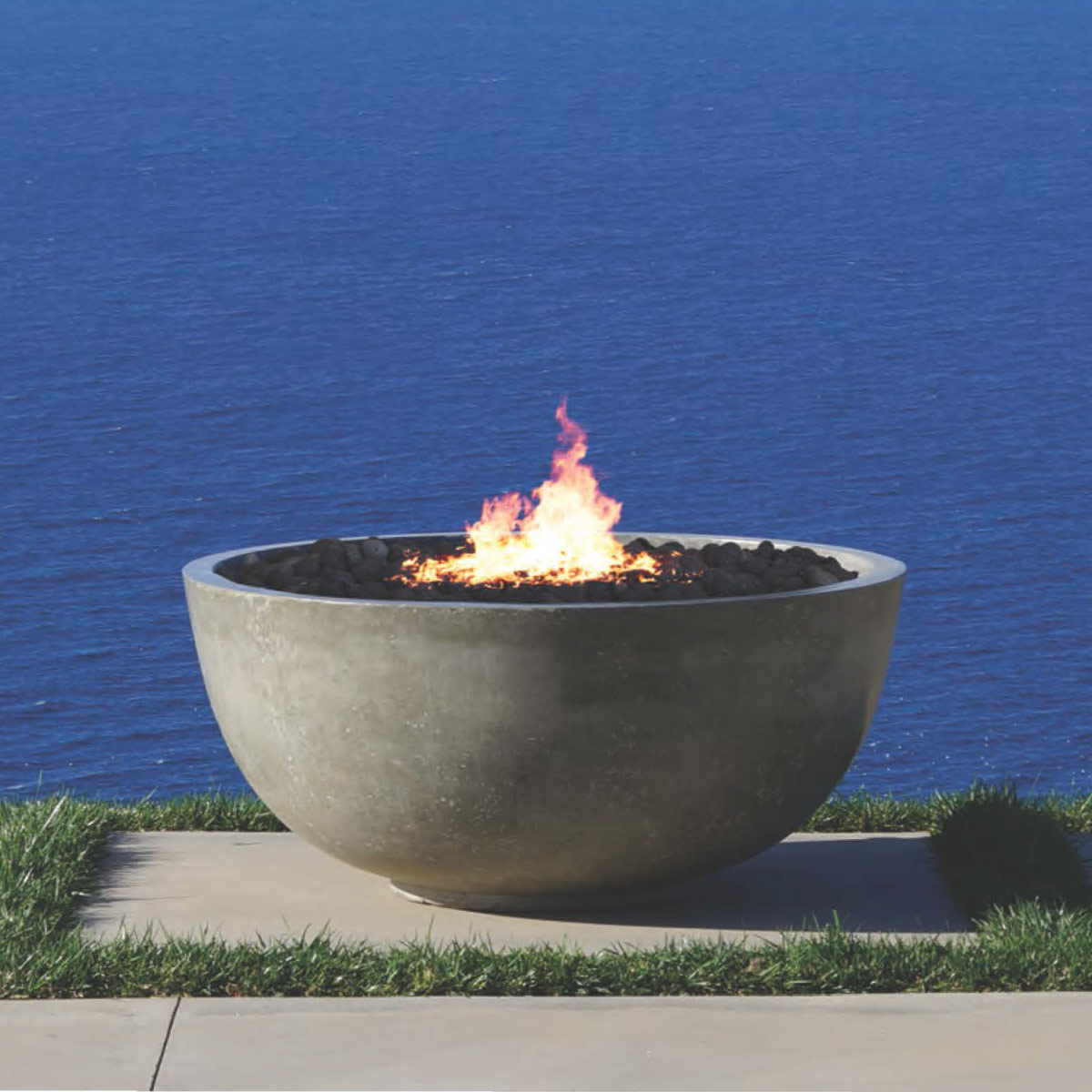 Moderno I Fire Pit (glass Fiber Reinforced Cement In Pewter)